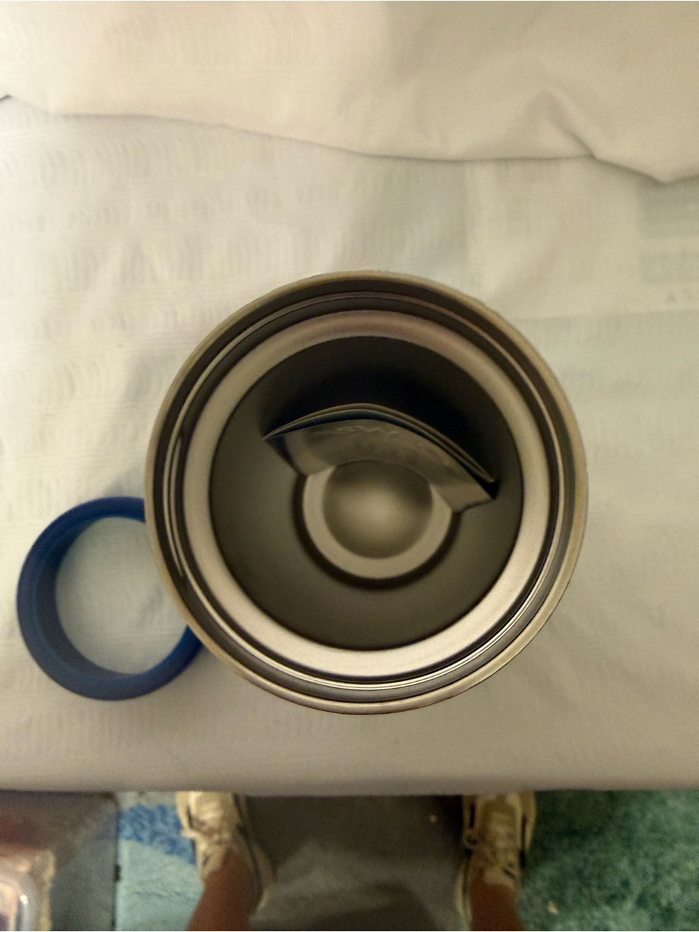 Swig x Scout Insulated 12oz Skinny Can Tumbler - Navy & White Stripes - Picture 4 of 4